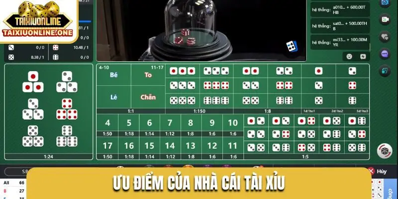 uu diem cua nha cai tai xiu Ưu điểm của nhà cái tài xỉu